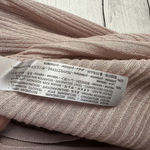 ZARA Knit & Lace Wrap Long Dress Women's Size Small Blush Pink Ribbed V-Neck Photo 11