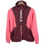 Reebok NEW Women’s Focus Track Jacket Wild Ginger Pink Color Block Size Medium Photo 0