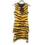 Proenza Schouler  Tiger Print Tiered Crepe Dress Photo 1