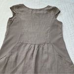 Lungo L’arno Made in Italy 100 % Linen Taupe/Fango Sleeveless Dress Size S Tan Photo 9