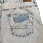 American Eagle  Mom Ripped/Distressed Light Wash Cutoff Jean Shorts Photo 5