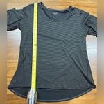 Athleta  Women’s Side M Grey Striped Lightweight Long Sleeve Top Photo 4