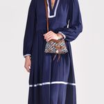 See By Chloe SEE BY CHLOÉ Satin-Trimmed Silk-Crepe Midi Dress Photo 6