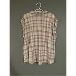 Love + Joy  Plaid Button Up Short Sleeve Top Size 3X Photo 5