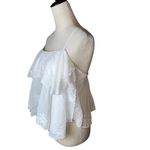 J.Crew Tiered Tank Top Embroidery Cotton Voile Sz Medium Drapey Tiered Beachy Photo 4