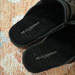 Kelsi Dagger  Brooklyn Hibby studded wood bottom clog leather fringe top size 9.5 Photo 5