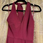 Dress the Population  Shiloh Dark Magenta Halter Maxi Dress XS NWT Photo 1