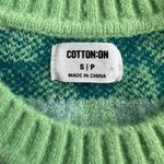 Cotton On Blue and Green Checkered Cropped Women’s Sweater Size Small Photo 2