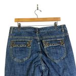 Michael Kors  Womens Blue Denim Bootcut Jeans Studded Pockets Size 12 Photo 3