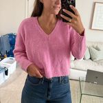 Pilcro Anthropologie  VNeck Pink Sweater  Photo 1