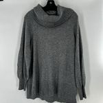 Anthropologie  Sweater Sz M Cowlneck Ribbbed Oversized Grey Paloma Balloon Sleeve Photo 4
