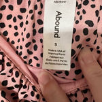 Abound  Pink Spotted‎ Long Sleeve Crop Top Ruched Sweetheart Neckline Size Small Photo 1
