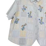 Vintage Casey & Max Button Blouse Women Large Crop Cottage Core Embroider white Photo 6