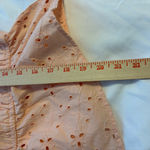 American Eagle  Pink Eyelet Puff Sleeve Peplum Top XL Cottagecore Photo 5