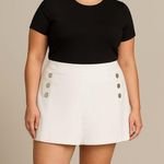 Halston Hallie White Cotton Twill Skort Size 14 Photo 0