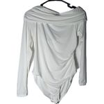 NWT Reoria Off White Long Sleeve Off The Shoulder Bodysuit Photo 8