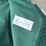 Azazie Dress Women Size 10/12 Green Bridesmaid Ruched Tank Vneck Wedding Party Photo 10