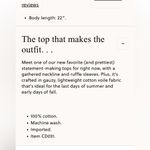 J.Crew Gathered Ruffle Sleeve Top in Cotton Voile Light Blue M Lightweight Photo 1