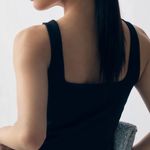 Maeve Faux Leather Corset Tank Photo 1