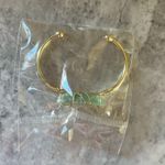 Natural Cut Chunky Wire Wrapped Aventurine Bracelet Gold Hardware Green Photo 1