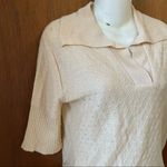 70s dagger collar knit top beige Size M Photo 2