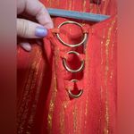 Michael Kors  Orange and Gold Swimsuit Coverup Kaftan Photo 7