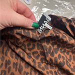 Ganni  Leopard Print Puff Sleeve V-neck Crossover Wrap Top Size 36 US 4 Small Photo 7