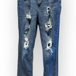 Aeropostale Distressed Stretch Mom Jeans – Size 12 – High Waist Photo 0