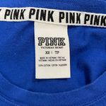 PINK - Victoria's Secret Victorias Secret PINK Royal Blue White Script Print Logo Long Sleeve T Shirt XS Photo 5