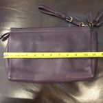 Coach Purple Plum Leather Oversized Wristlet Clutch With Tassels Photo 7