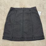 Free People NWT Gray Mini Stretch Skirt Women Size 8 Photo 0