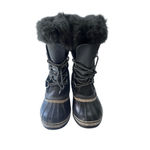 Sorel Faux Fur Winter Boots Lace Up Size 3 Women's 7 Joan Of Arctic Waterproof Photo 1
