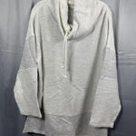 Soft Surroundings Sweater Womens 2XL Light Gray Cowl Neck Drawstring Pullover Photo 0