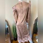 Capriccio by Digna Jacquard Silk Dress Lace Trim Victorian VINTAGE Pink Size 2 Photo 5