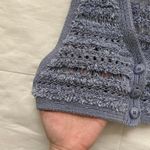 Rachel Roy Blue textured open knit vest top Size small Photo 3