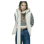 ZARA NWOT  | Ecru | FITTED HOODED PUFFER VEST JACKET 8073/047 ZIPEER POCKET SKI Photo 5