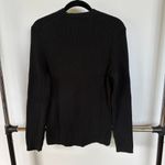 EXPRESS Black Ribbed Punk Lace Up Thick Sweater Goth Rockstar GF Cotton Small Photo 4