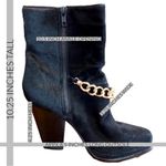 3.1 Phillip Lim  BLACK CALF HAIR AND SUEDE BERLIN CHAIN BOOTIE (39.5) Photo 12