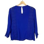 Anthropologie  Meadow Rue Salina Royal Blue Lace Blouse S Photo 1