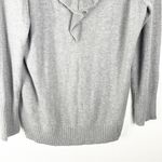 Lane Bryant Gray Angora Rabbit Hair Blend Ruffle Trim Long Sleeve Sweater 18/20 Photo 4