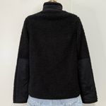James Perse Yosemite Mixed Media Sherpa Jacket Puffer Fleece Medium Black Chic Photo 4
