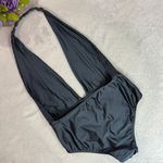 Urban Outfitters All That Glitters Silver Plunging Halter Bodysuit Photo 12