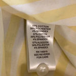 Casa Cabana Bethany Butter Yellow Striped Button Down Shirt Size Small New Photo 5
