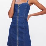 ZARA  denim zip up distressed jean dress Photo 0