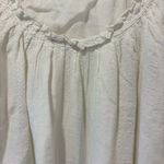 Faherty  Annabelle White Organic Cotton Flax Dress Peasant Cottagecore Costal Photo 7