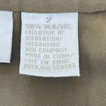 Dana Buchman  Silk Beige and Metallic Blouse Sz 2 Photo 2