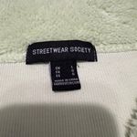 Streetwear Society Mint colored fuzzy sleeve cardigan Photo 4