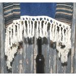 Umgee  Boutique Cardigan Open Knit Sweater Vest S/M Boho Long Fringe Hem Festival Photo 12