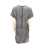Reed Size Large Black White Geometric Print Dress Short Sleeve City Modern Style Photo 3