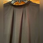 Bobeau Stretch Crepe Pleat Front Curved Hem Black Shirt Dress Size Medium Photo 7